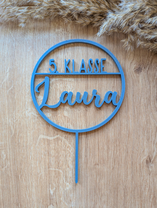 Cake Topper Schulwechsel 5. Klasse - Personalisierter Tortenstecker Grundschule