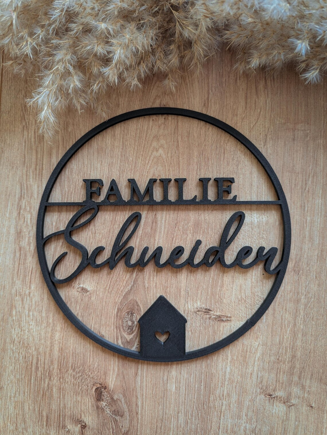 Personalisiertes Türschild mit Familienname – Haus