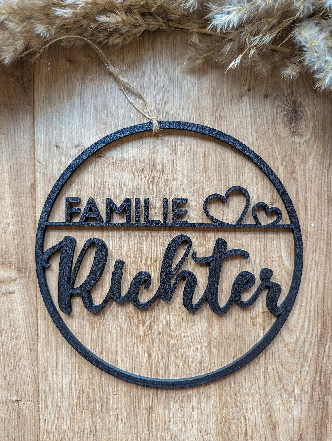 Personalisiertes Türschild Familie mit Familienname für die Haustür