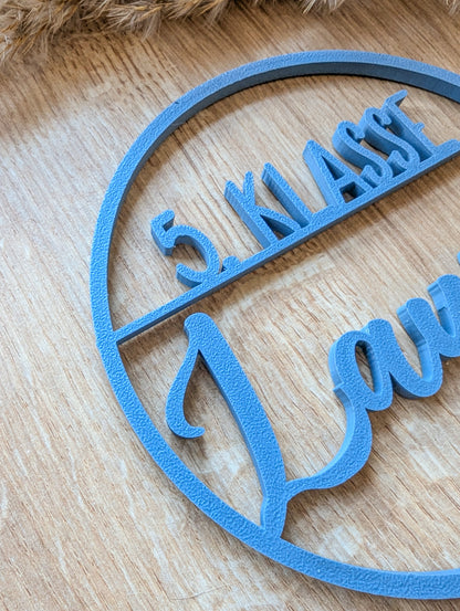 Cake Topper Schulwechsel 5. Klasse - Personalisierter Tortenstecker Grundschule