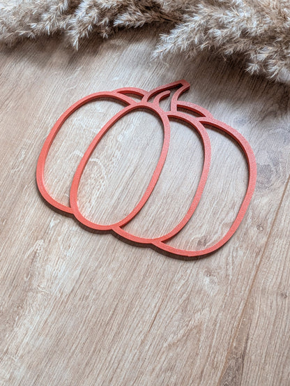 Herbst Deko Kürbis 20 cm, Herbstliche Wand- & Türdeko, Fensterbild oder Türschild, modern und minimalistisch