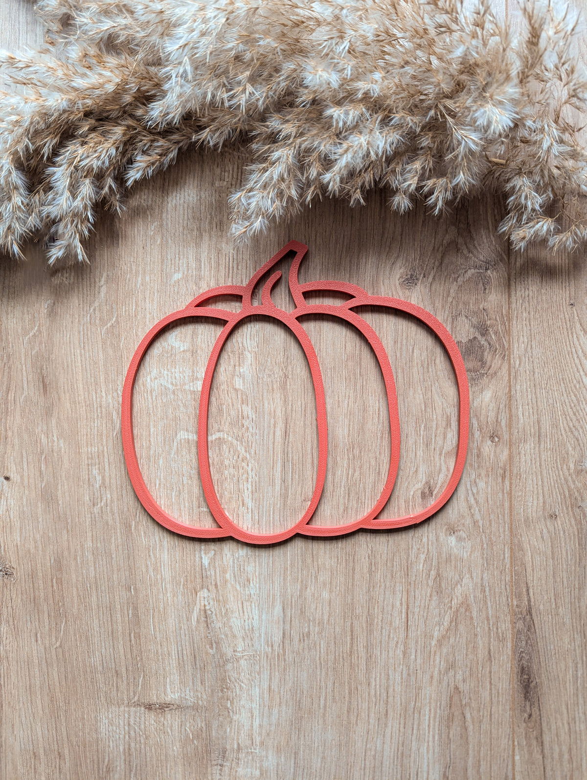 Herbst Deko Kürbis 20 cm, Herbstliche Wand- & Türdeko, Fensterbild oder Türschild, modern und minimalistisch
