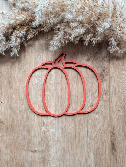 Herbst Deko Kürbis 20 cm, Herbstliche Wand- & Türdeko, Fensterbild oder Türschild, modern und minimalistisch