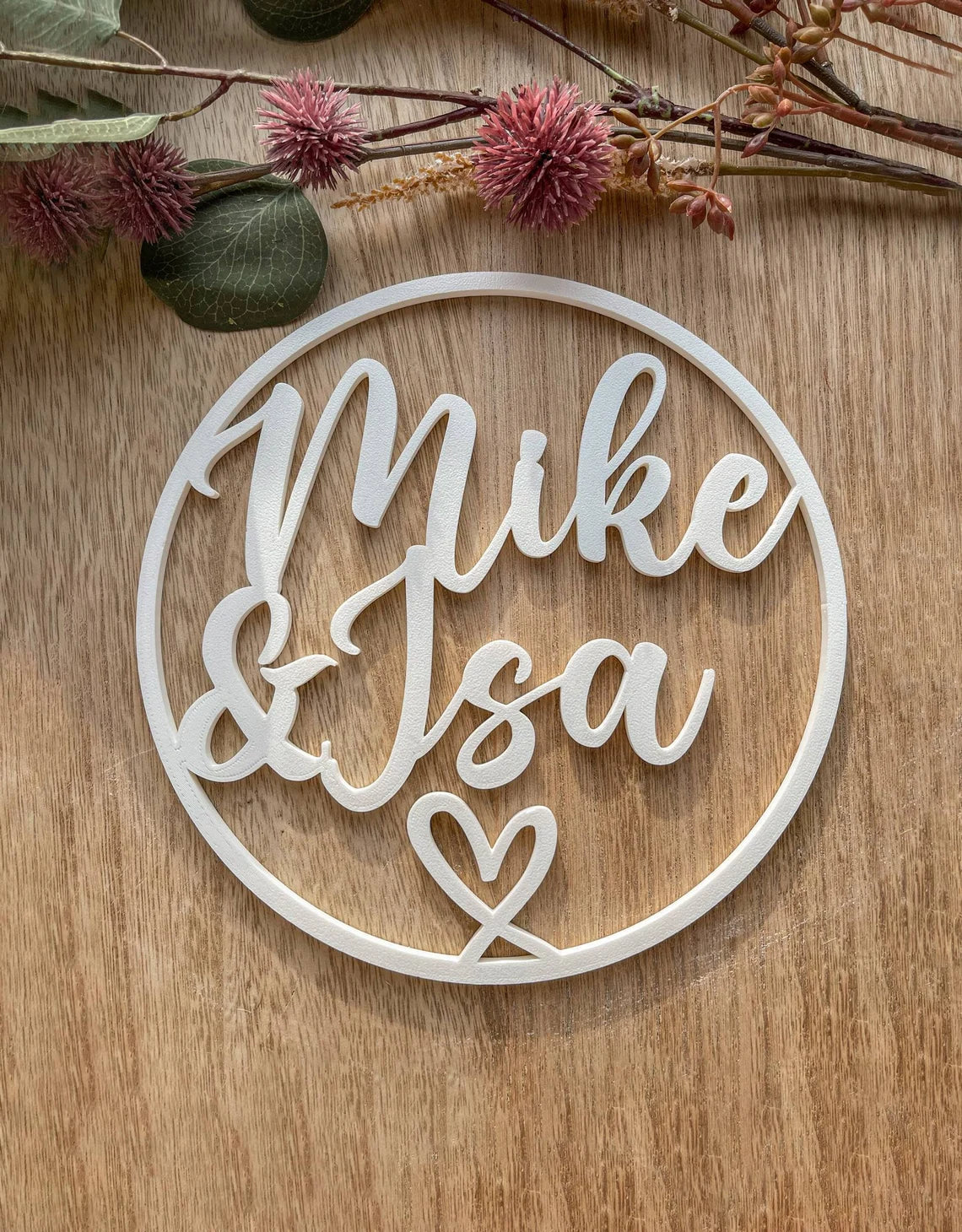 Personalisiertes Türschild mit zwei Namen