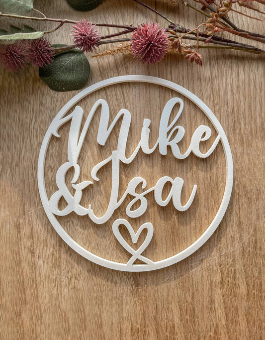 Personalisiertes Türschild mit zwei Namen