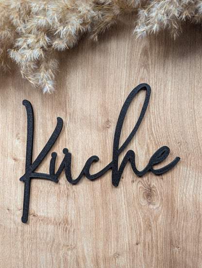 Türschild Küche, Schriftzug Küchentür