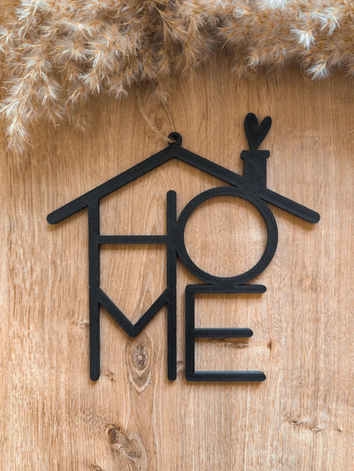 Türschild HOME Modern als Haus