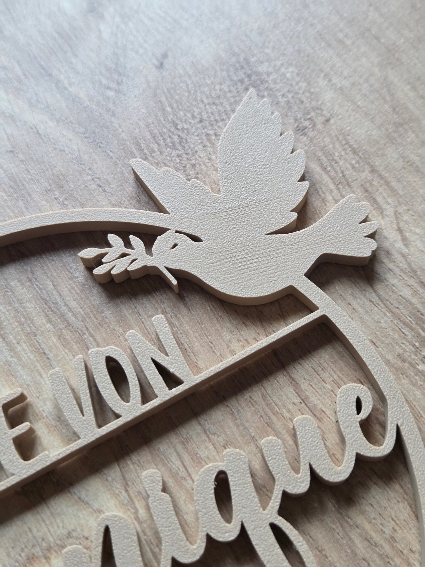 Cake Topper Taufe personalisiert mit Name - Tortendeko mit Taube
