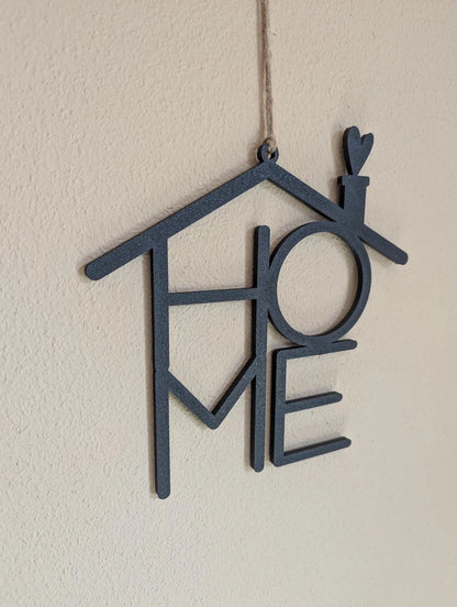 Türschild HOME Modern als Haus