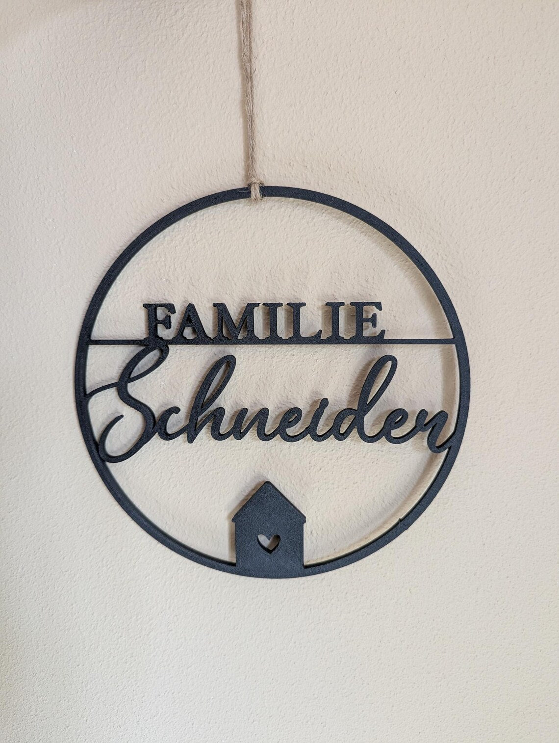 Personalisiertes Türschild mit Familienname – Haus