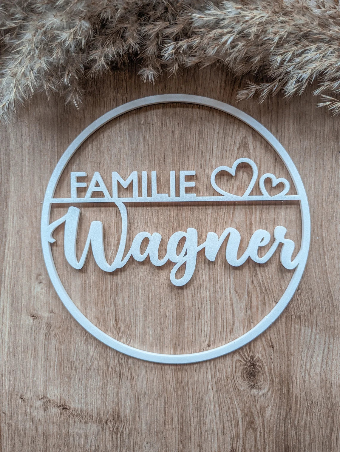 Personalisiertes Türschild Familie mit Familienname für die Haustür