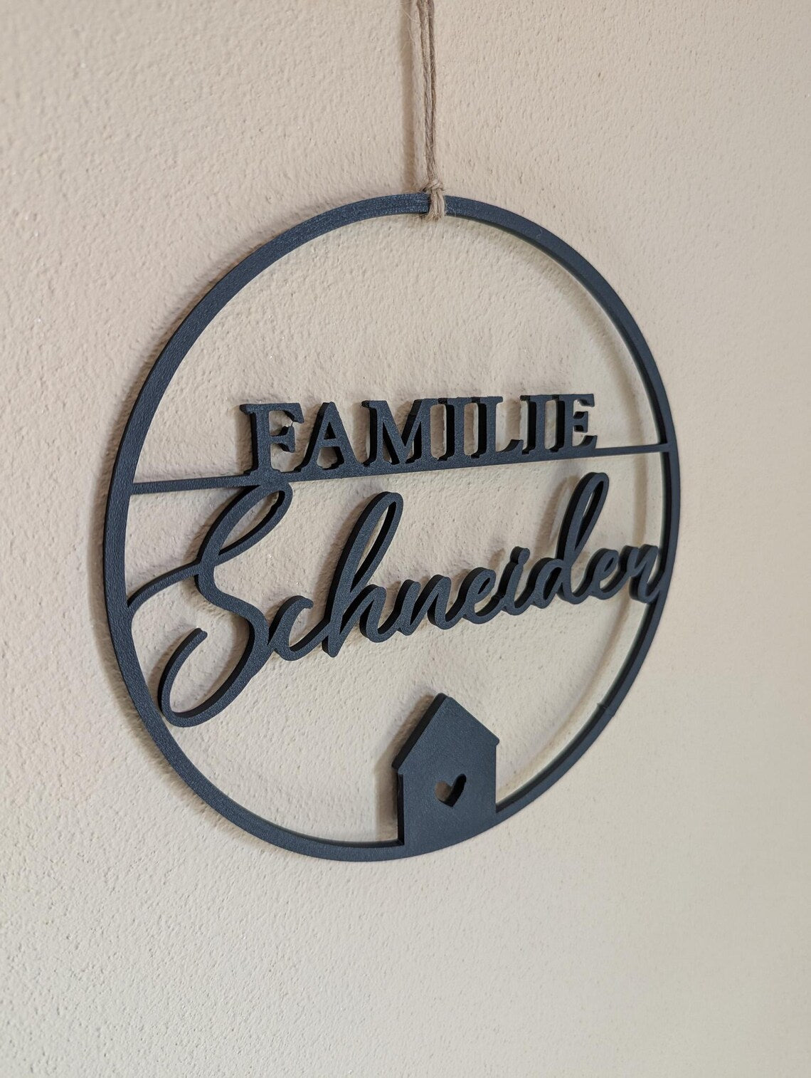 Personalisiertes Türschild mit Familienname – Haus