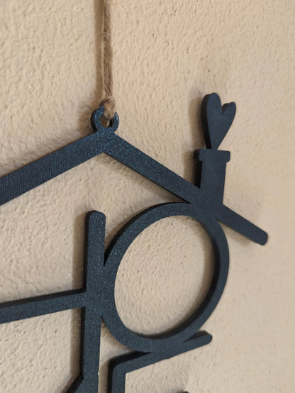 Türschild HOME Modern als Haus