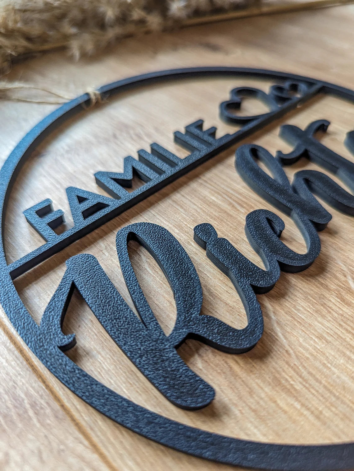 Personalisiertes Türschild Familie mit Familienname für die Haustür