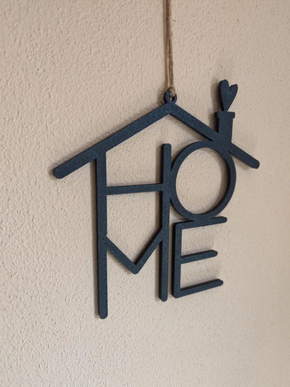 Türschild HOME Modern als Haus