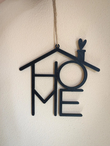 Türschild HOME Modern als Haus
