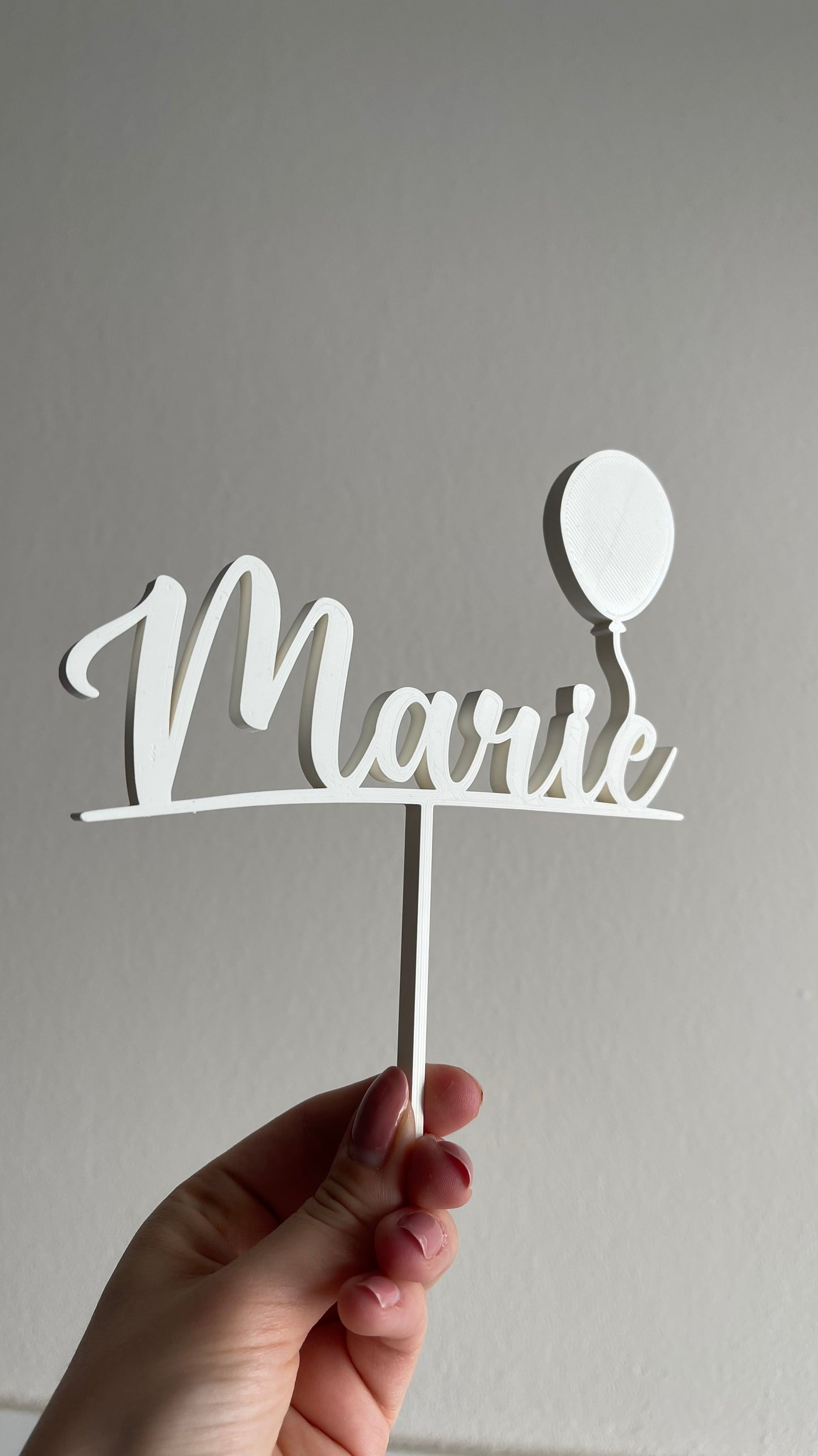 Cake Topper Geburtstag mit Name, Zahl und Ballon