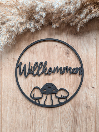 Türkranz Herbst, Türschild Willkommen, Herbstdeko Haustür