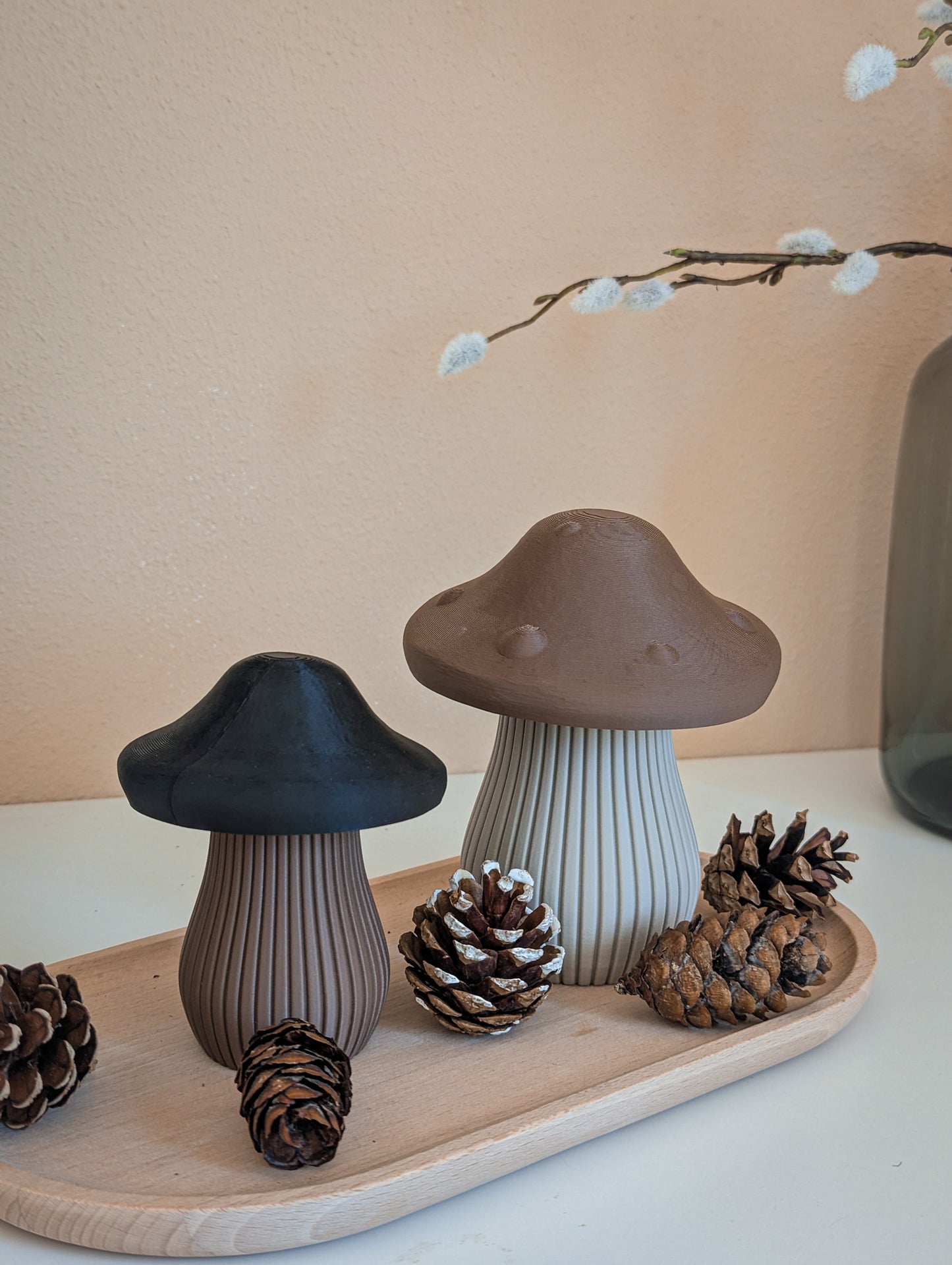Deko Pilze 2er Set - moderne Herbstdeko