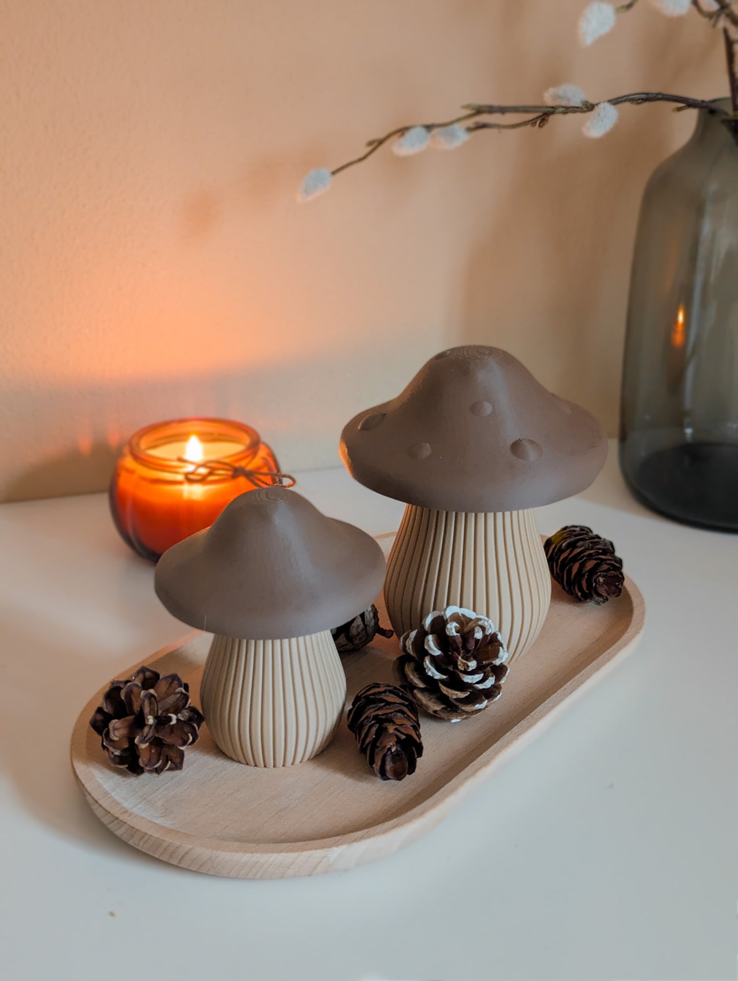 Deko Pilze 2er Set - moderne Herbstdeko