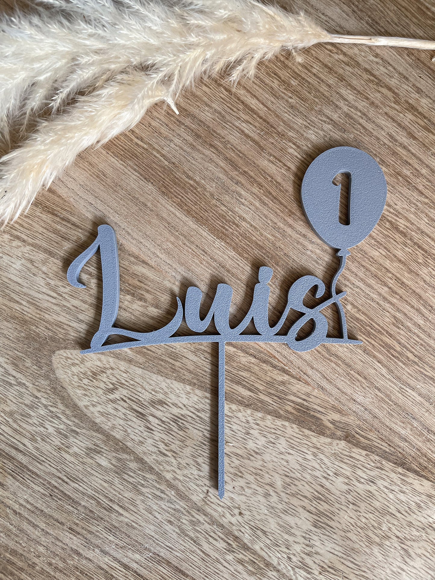 Cake Topper Geburtstag mit Name, Zahl und Ballon