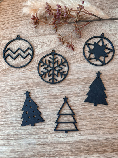 Weihnachtsbaum Anhänger, Christbaumschmuck 6er Set
