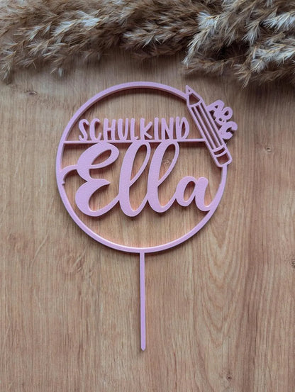 Cake Topper Schulwechsel 5. Klasse - Personalisierter Tortenstecker Grundschule
