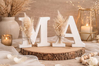 Dekobuchstabe 3D, Flowerletter mit Trockenblumen