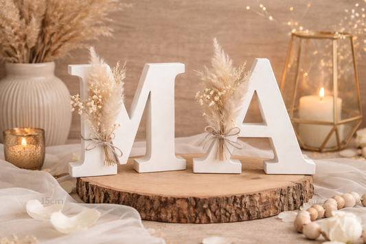 Dekobuchstabe 3D, Flowerletter mit Trockenblumen