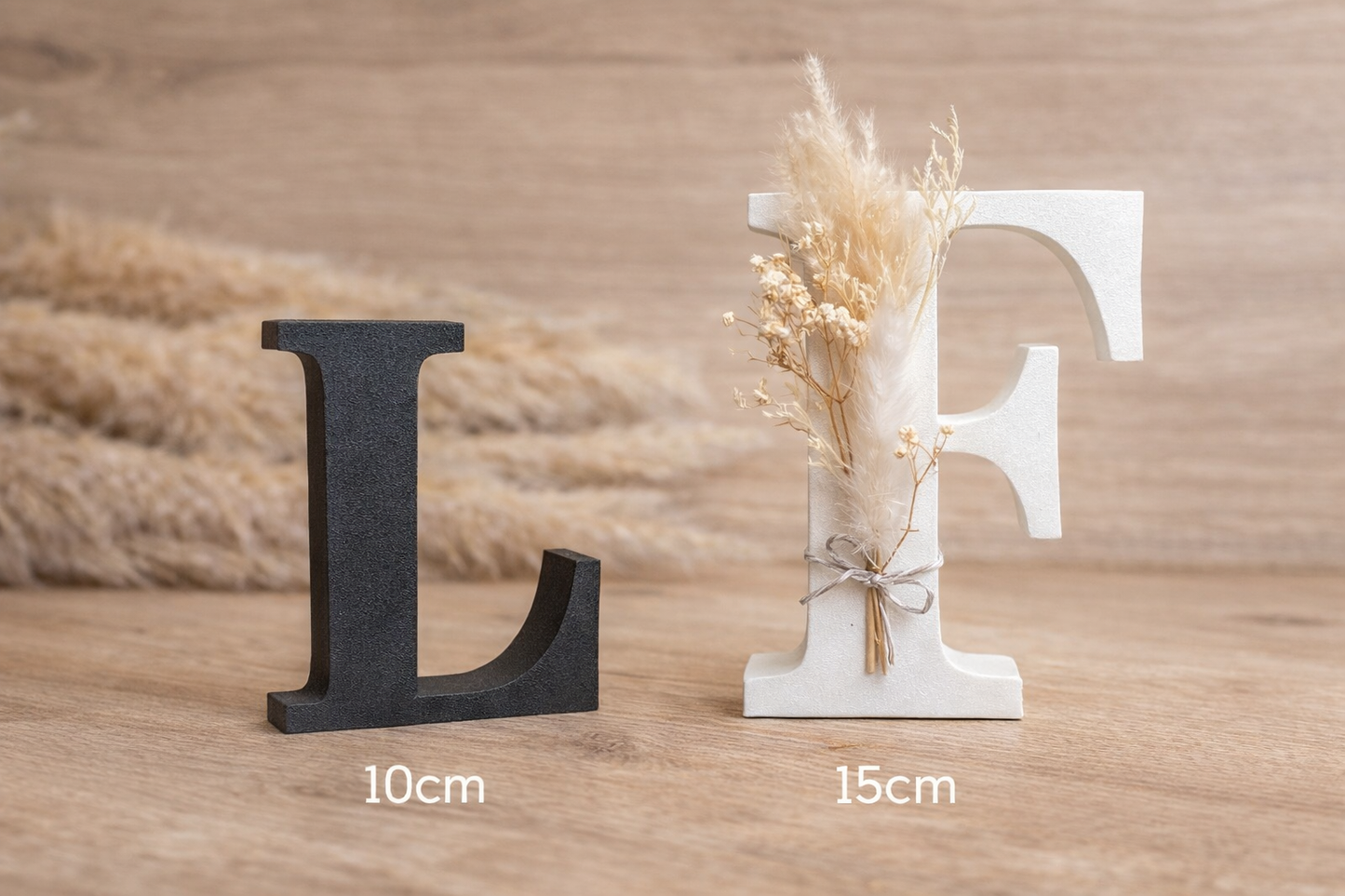 Dekobuchstabe 3D, Flowerletter mit Trockenblumen