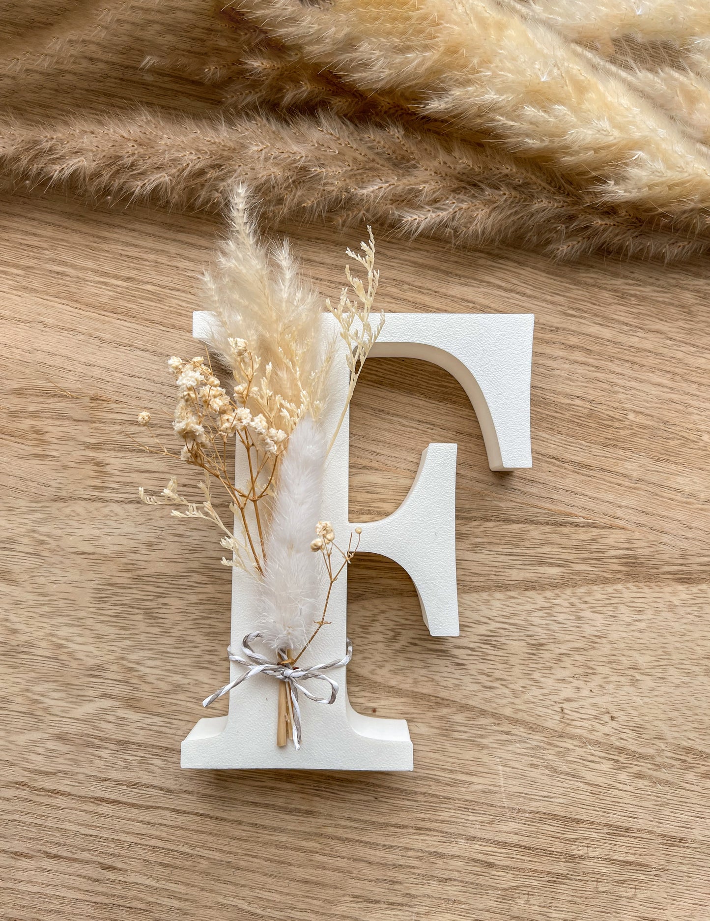 Dekobuchstabe 3D, Flowerletter mit Trockenblumen