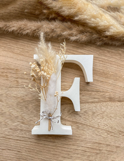 Dekobuchstabe 3D, Flowerletter mit Trockenblumen