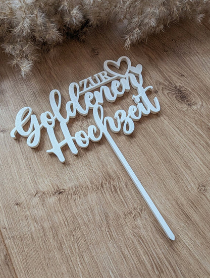 Cake Topper Goldene Hochzeit 50 Jahre Ehe