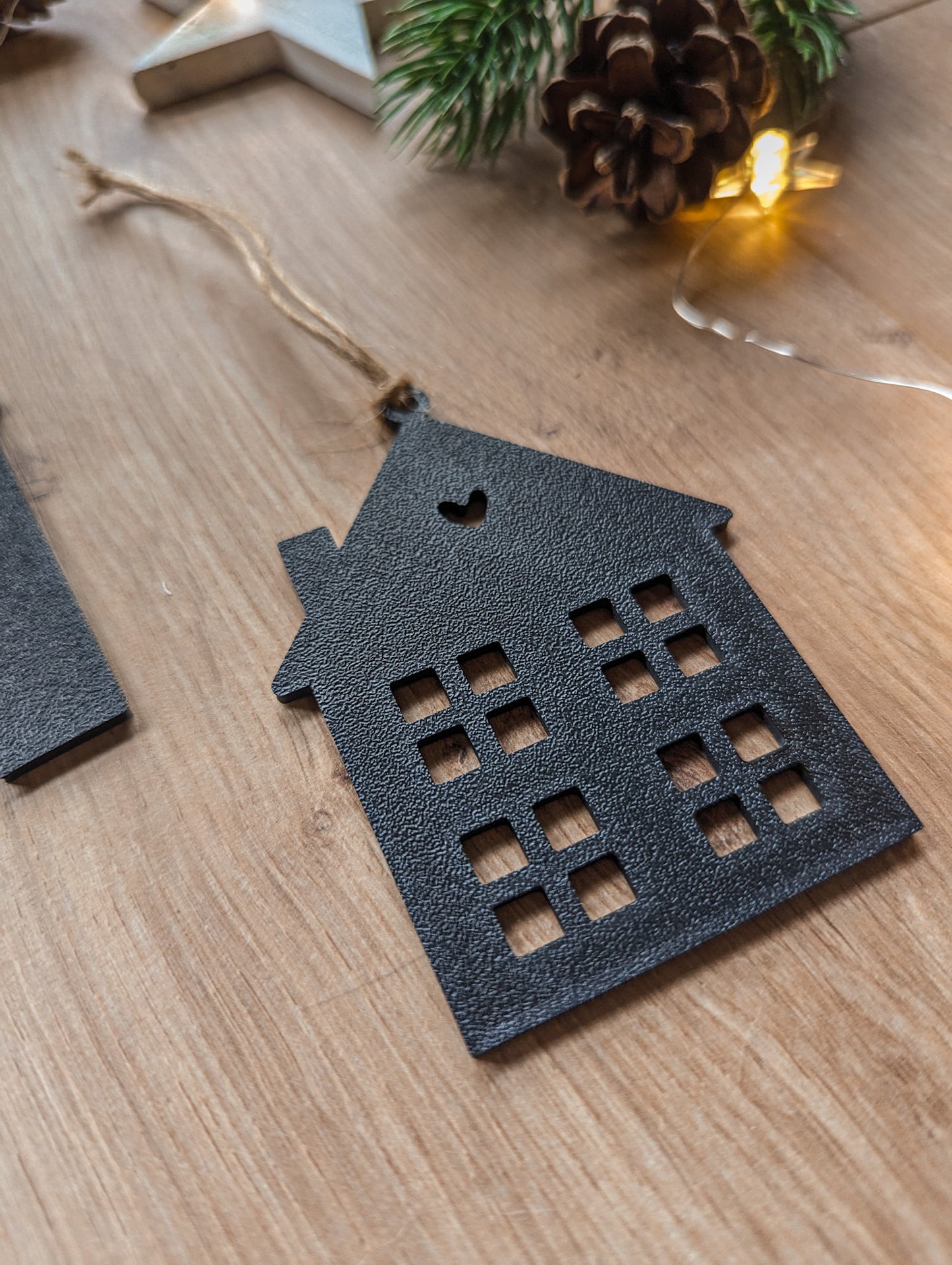Weihnachtsbaumanhänger Häuser 6er Set