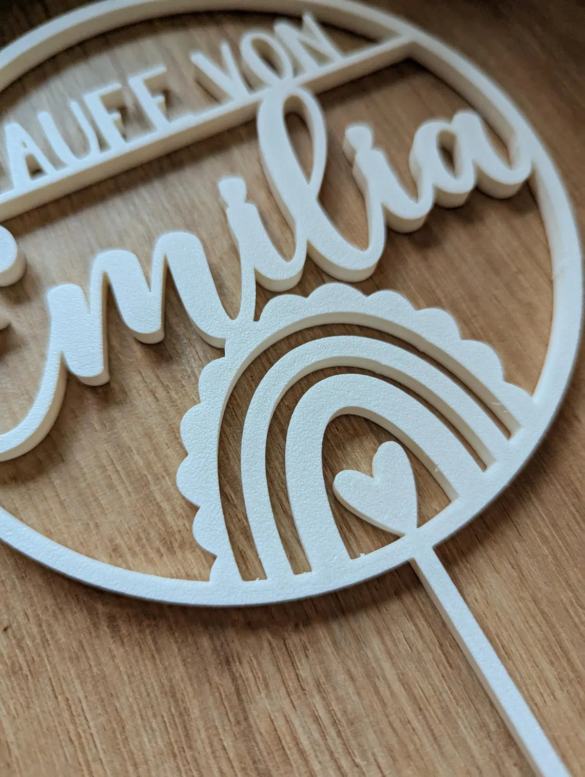 Cake Topper personalisiert mit Regenbogen für verschiedene Anlässe