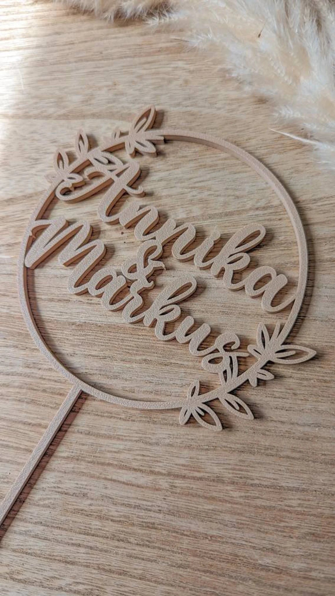 Cake Topper Hochzeit personalisiert mit Namen & Datum