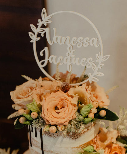 Cake Topper Hochzeit personalisiert mit Namen & Datum