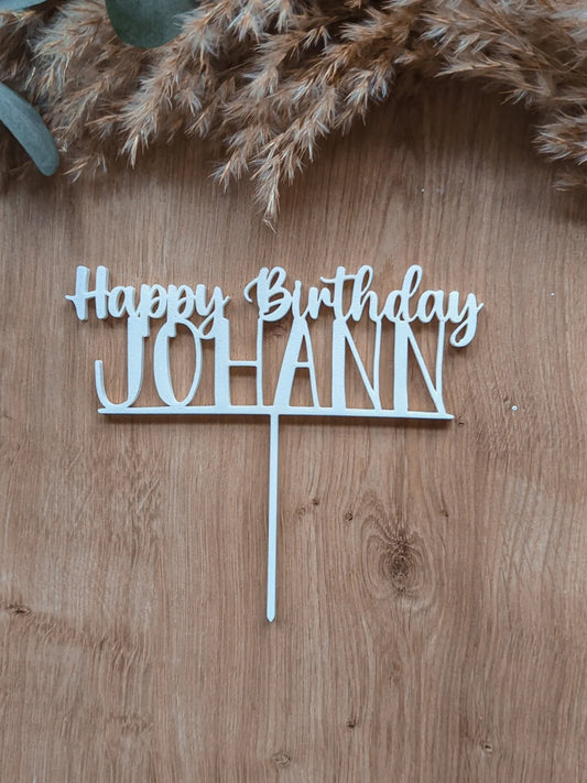 Cake Topper Happy Birthday personalisiert mit Name