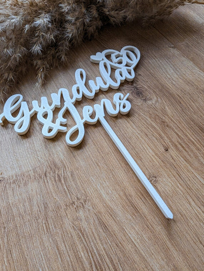Cake Topper Hochzeitsjubiläum mit Namen