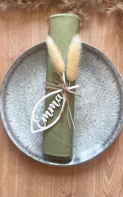 Platzkarten Fisch personalisiert für Kommunion, Taufe, Konfirmation