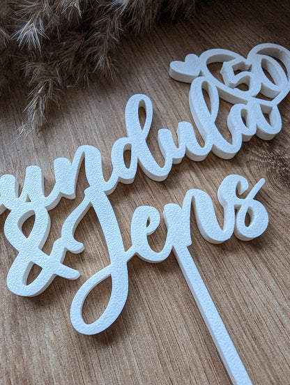 Cake Topper Hochzeitsjubiläum mit Namen