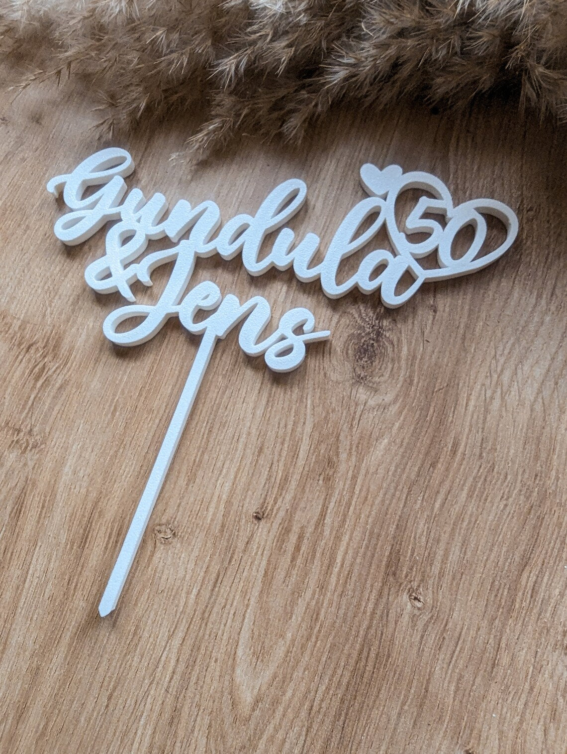 Cake Topper Hochzeitsjubiläum mit Namen
