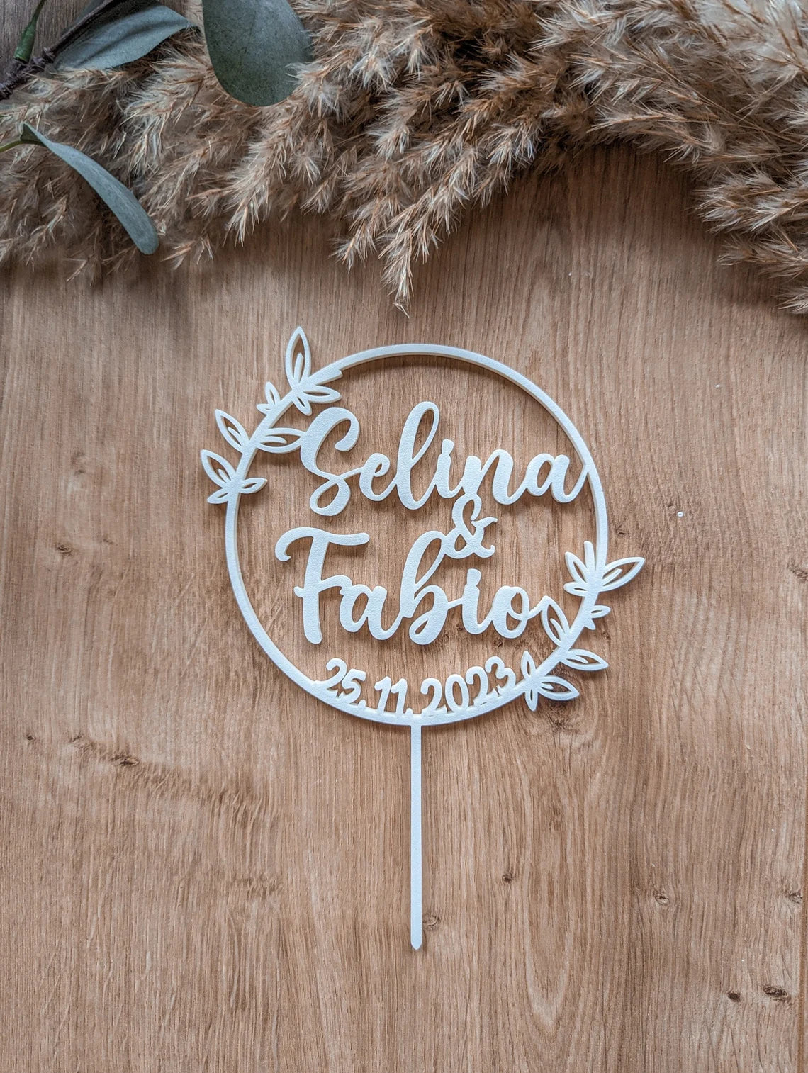 Cake Topper Hochzeit personalisiert mit Namen & Datum