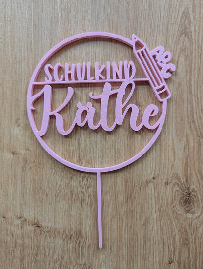 Cake Topper Einschulung personalisiert mit Name