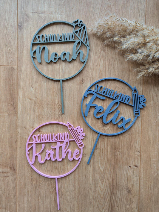 Cake Topper Einschulung personalisiert mit Name