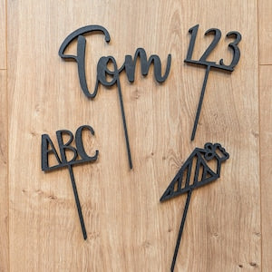 Cake Topper Set für die Einschulung personalisiert mit Name