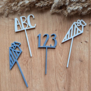 Cake Topper Set für die Einschulung personalisiert mit Name