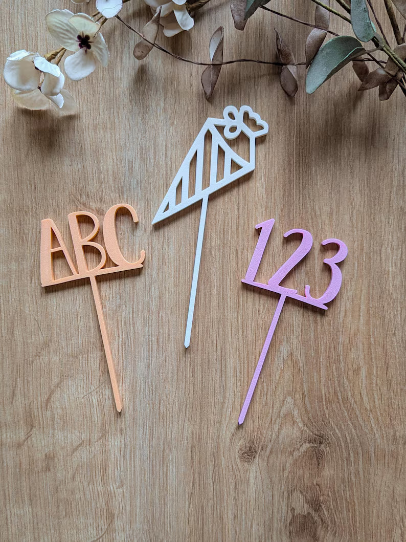 Cake Topper Set für die Einschulung personalisiert mit Name