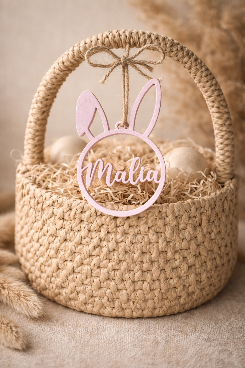 Osteranhänger mit Namen personalisiert