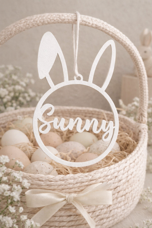 Osteranhänger mit Namen personalisiert